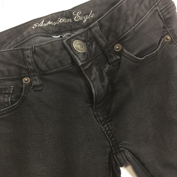 𝅺aeo dark grey wash skinny kick jeans - Picture 3 of 9